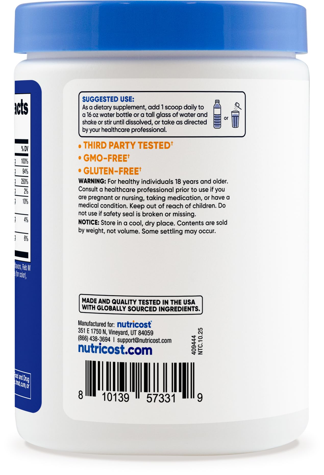 Nutricost Electrolyte Complex Powder (60 Servings, Blue Raspberry) - Hydration Supplement Drink Mix with Vitamins and Minerals - Maple Wellness Supplements