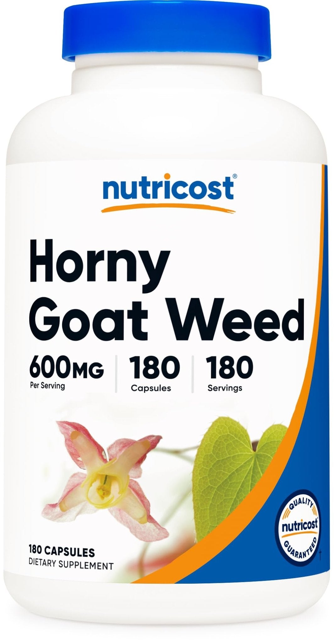 Nutricost Horny Goat Weed Extract (Epimedium) - 180 Capsules, 180 Servings, 600mg Per Capsule - Maple Wellness Supplements