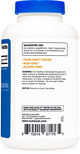 Nutricost Inositol Capsules 500mg, 240 Capsules - Veggie Capsules, Non-GMO, Gluten - Maple Wellness Supplements
