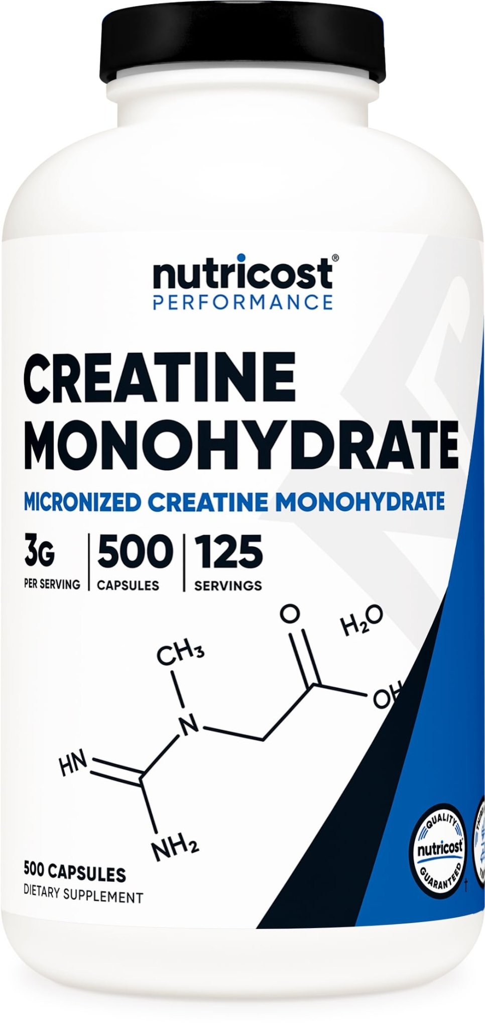 Nutricost Micronized Creatine Monohydrate 3,000mg 500 Capsules, 125 Servings, 750mg of Creatine Monohydrate Per Capsule - Maple Wellness Supplements