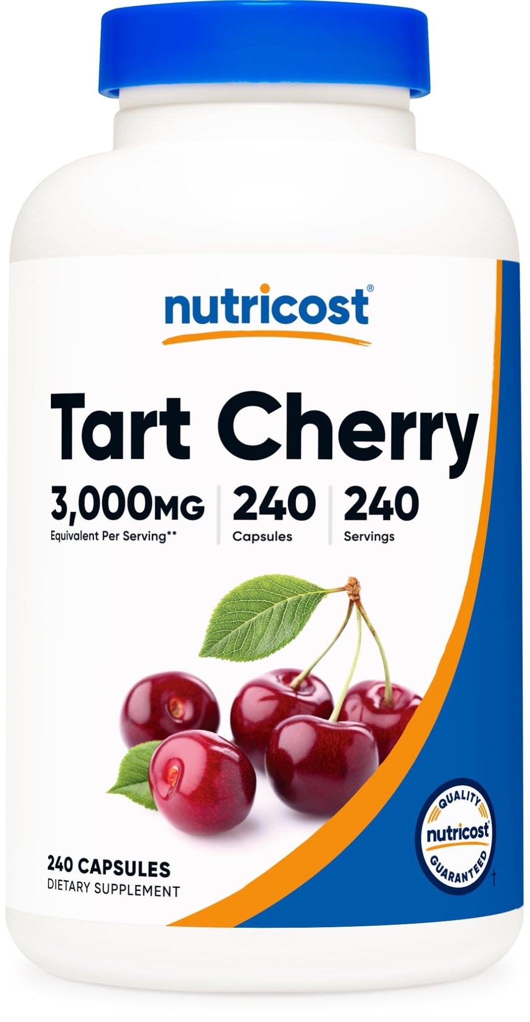 Nutricost Tart Cherry Extract 240 Vegetarian Capsules for 240 Servings per Bottle - Gluten Free, Non-GMO - Maple Wellness Supplements