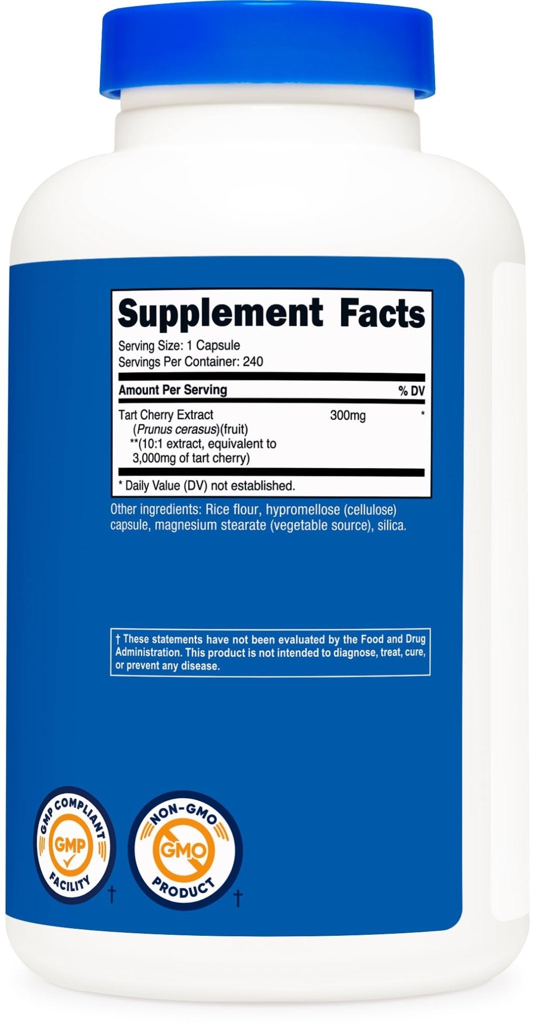 Nutricost Tart Cherry Extract 240 Vegetarian Capsules for 240 Servings per Bottle - Gluten Free, Non-GMO - Maple Wellness Supplements