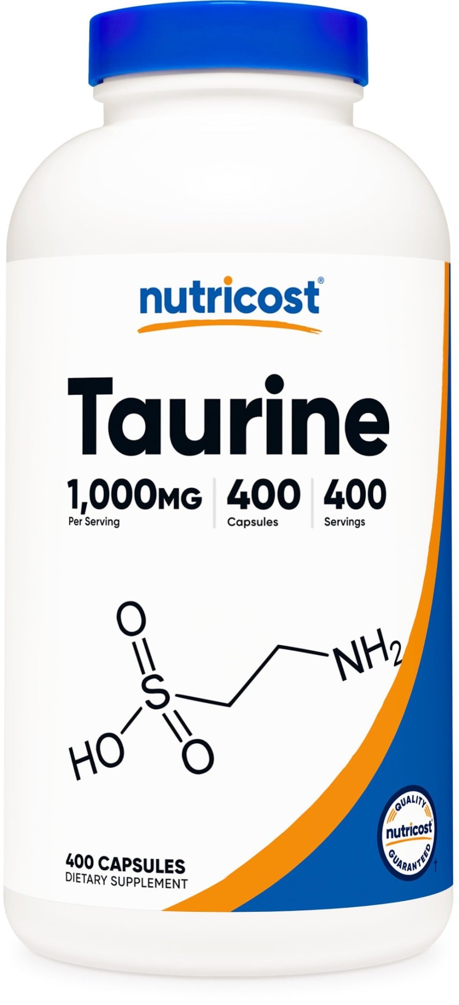 Nutricost Taurine 1000mg, 400 Capsules - Maple Wellness Supplements