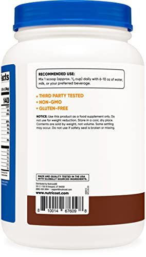 Nutricost Whey Protein Concentrate (Chocolate) 2LBS - Gluten Free & Non-GMO - Maple Wellness Supplements