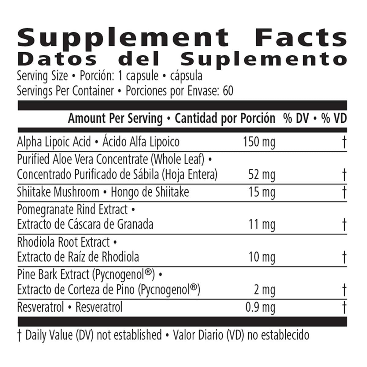 Nutrient Support Formula Cell Activator 60 Capsules W/Aloe Vera & Antioxidant Activity - Maple Wellness Supplements