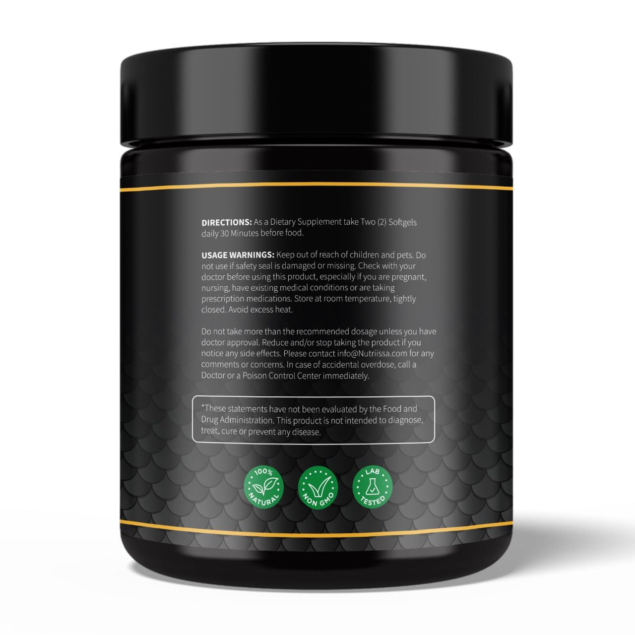 Nutriissa Omega 3 - Full Spectrum - 180 Count - High Concentrate Formula Fish Oil, Krill Oil - Maple Wellness Supplements