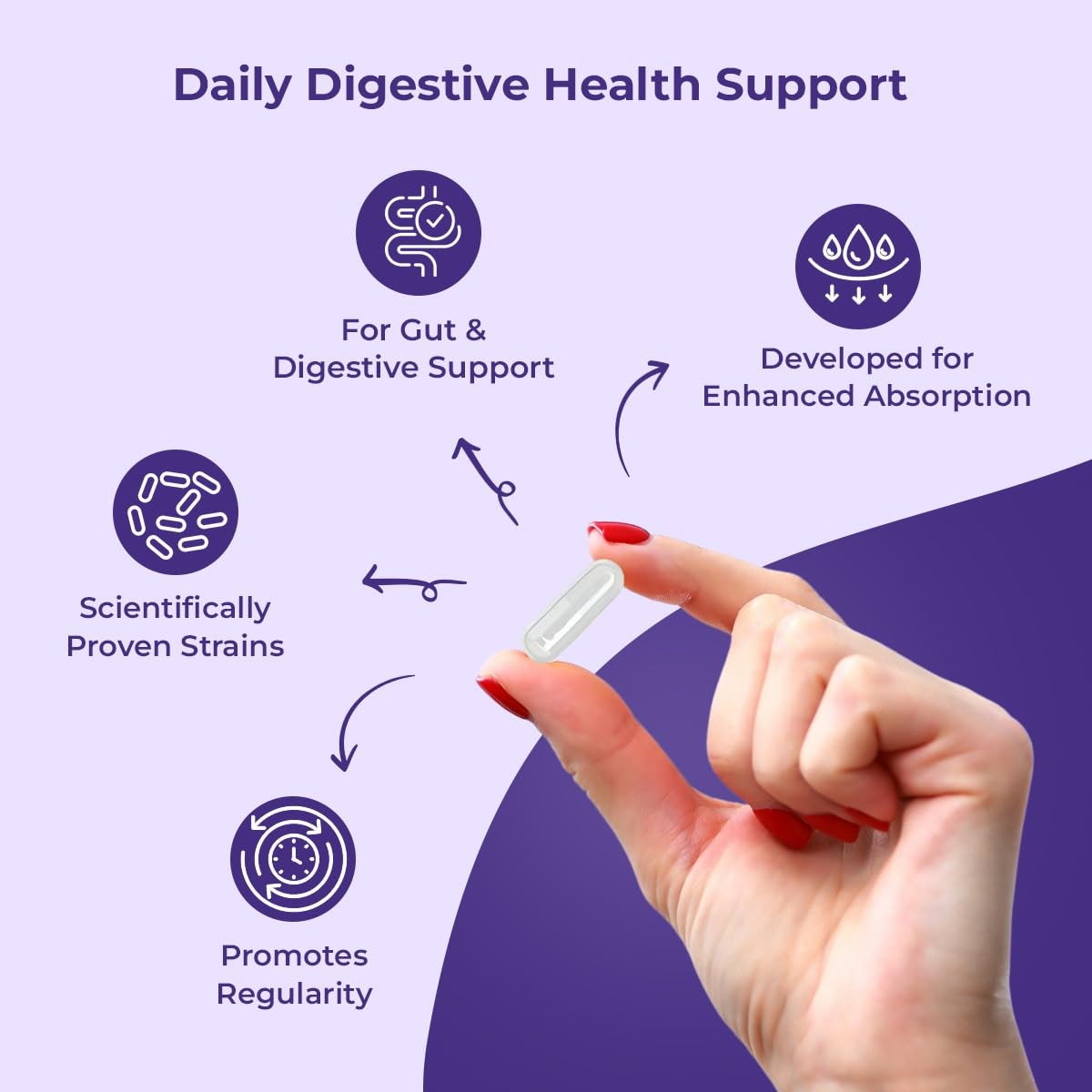 NutriZing Vegan Probiotics for Digestive Health - 30 Billion CFU & 16 strains - Bifidobacterium & Lactobacillus Probiotics for Men & Women - Maple Wellness Supplements