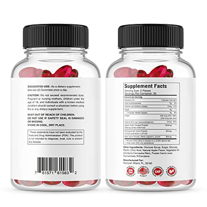 Nutrocell Simpli Health ACV Ketos Gummies Keto Apple Cider Vinegar 1050mg - Maple Wellness Supplements