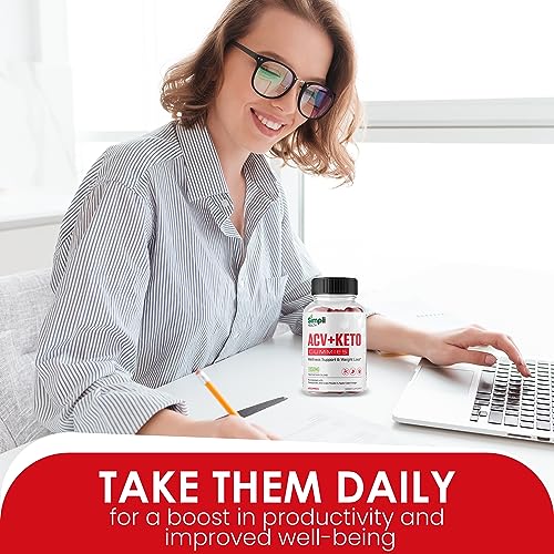 Nutrocell Simpli Health ACV Ketos Gummies Keto Apple Cider Vinegar 1050mg - Maple Wellness Supplements