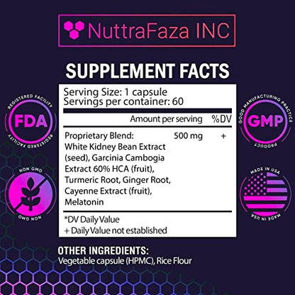 NuttraFaza INC (2 Pack) Night Time Weight Loss Pills for Women Belly Fat Burner - Maple Wellness Supplements