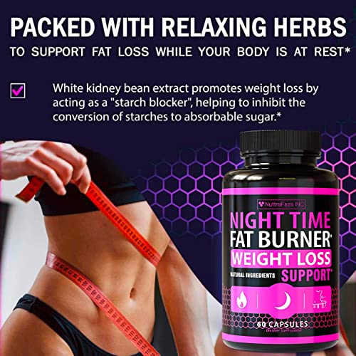 NuttraFaza INC (2 Pack) Night Time Weight Loss Pills for Women Belly Fat Burner - Maple Wellness Supplements