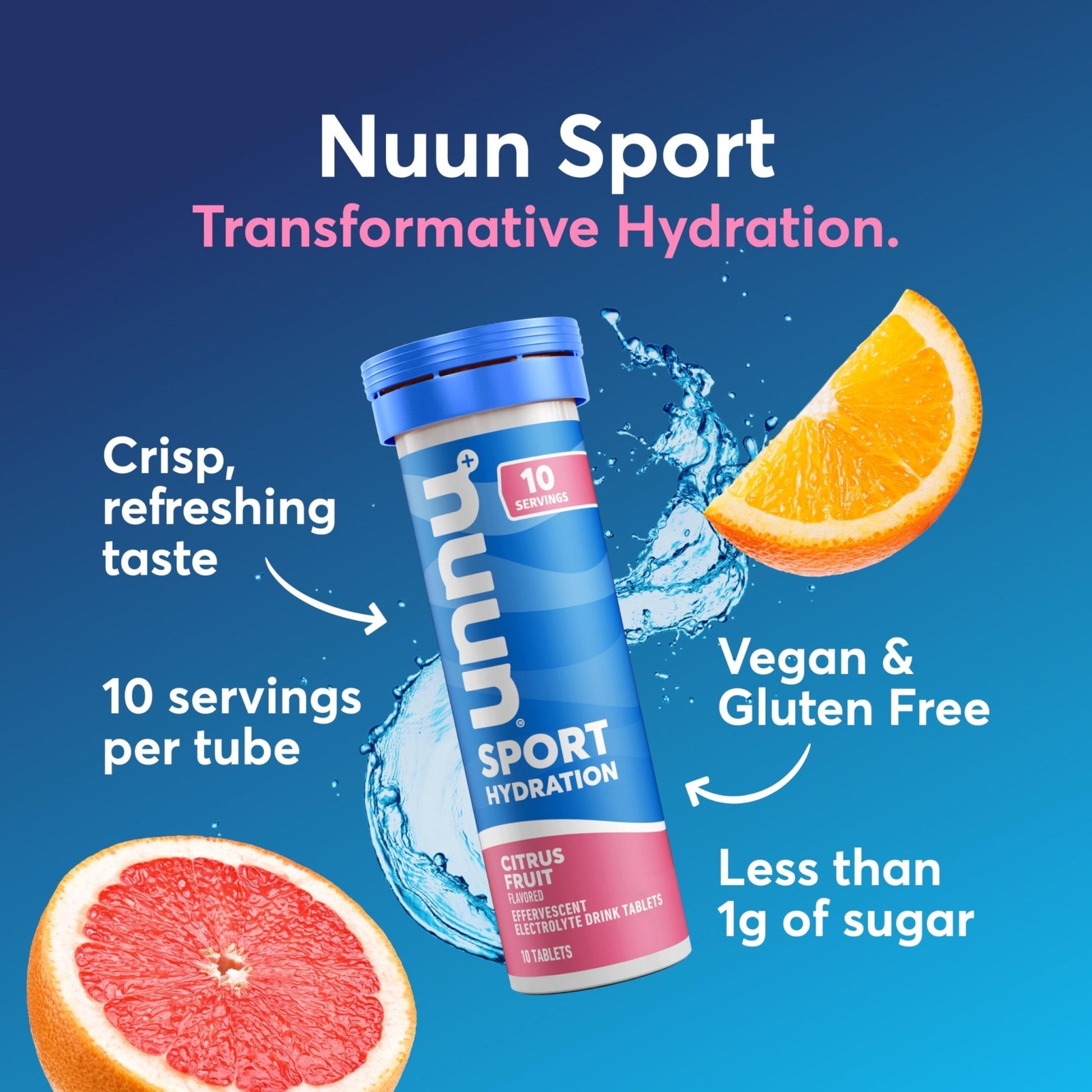 Nuun Sport Electrolyte Tablets with Magnesium, Calcium, Potassium, Chloride & Sodium, Gluten Free & Vegan, Mixed Flavor, 4 Pack (40 Servings Total) - Maple Wellness Supplements