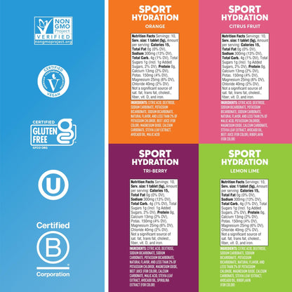 Nuun Sport Electrolyte Tablets with Magnesium, Calcium, Potassium, Chloride & Sodium, Gluten Free & Vegan, Mixed Flavors, 4 Pack (40 Servings Total) - Maple Wellness Supplements