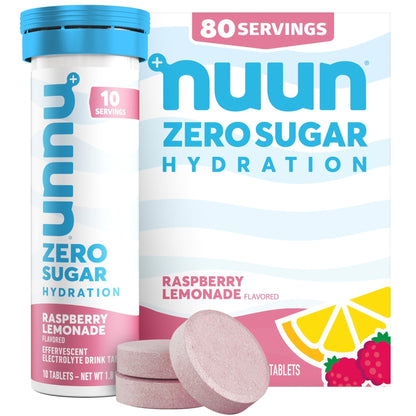 Nuun Zero Sugar Hydration Electrolyte Tablets - Sodium, Potassium, Chloride, Calcium, Magnesium, Light & Delicious Fruit Flavors, No Sugar, Gluten Free, Vegan, - Maple Wellness Supplements