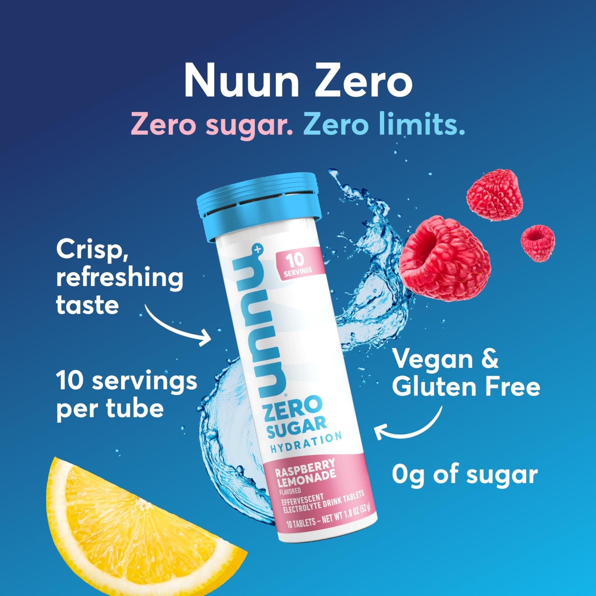 Nuun Zero Sugar Hydration Electrolyte Tablets - Sodium, Potassium, Chloride, Calcium, Magnesium, Light & Delicious Fruit Flavors, No Sugar, Gluten Free, Vegan, - Maple Wellness Supplements