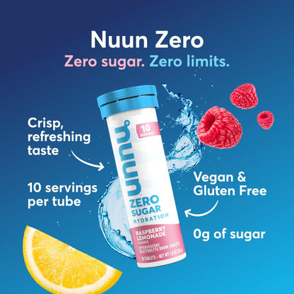 Nuun Zero Sugar Hydration Electrolyte Tablets - Sodium, Potassium, Chloride, Calcium, Magnesium, Light & Delicious Fruit Flavors, No Sugar, Gluten Free, Vegan, - Maple Wellness Supplements