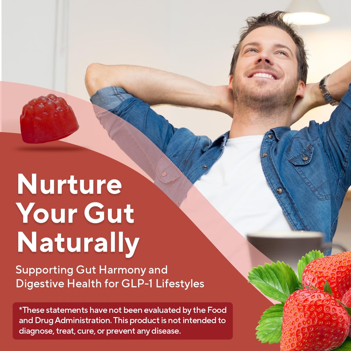 NuVa by Trulore Prebiotic + Fiber Gummies | User Nutritional Support | Sugar Free Fiber Gummies for Adults | Berry Flavor | Non-GMO Digestive Balance for Men & Women | 60 Gummies - 30 day Supply - Maple Wellness Supplements