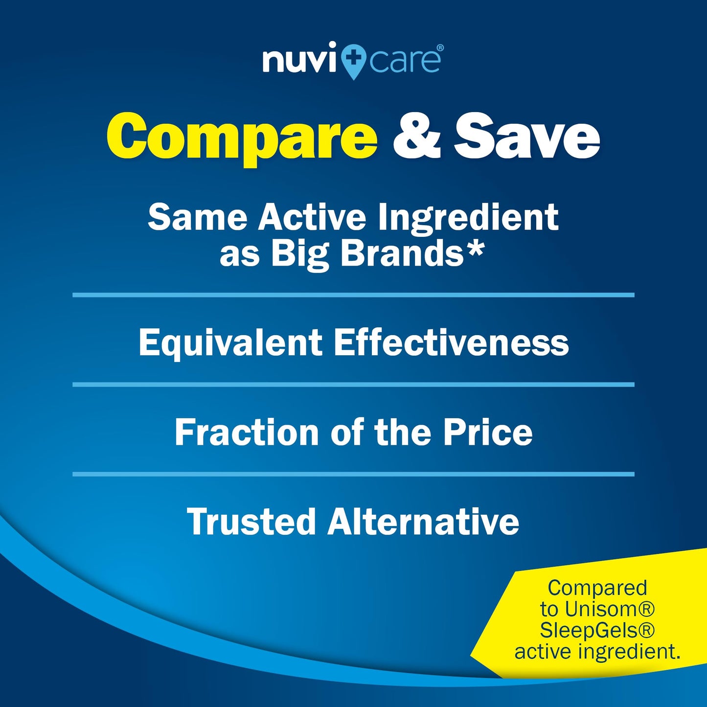 NUVICARE Maximum Strength SleepAid Soft Gels - Nighttime Sleep Aid with Diphenhydramine HCl 50mg - Non Habit Forming Sleeping Pills for Adults - Extra Strong OTC Sleep Aids for Adults (100 Count) - Maple Wellness Supplements