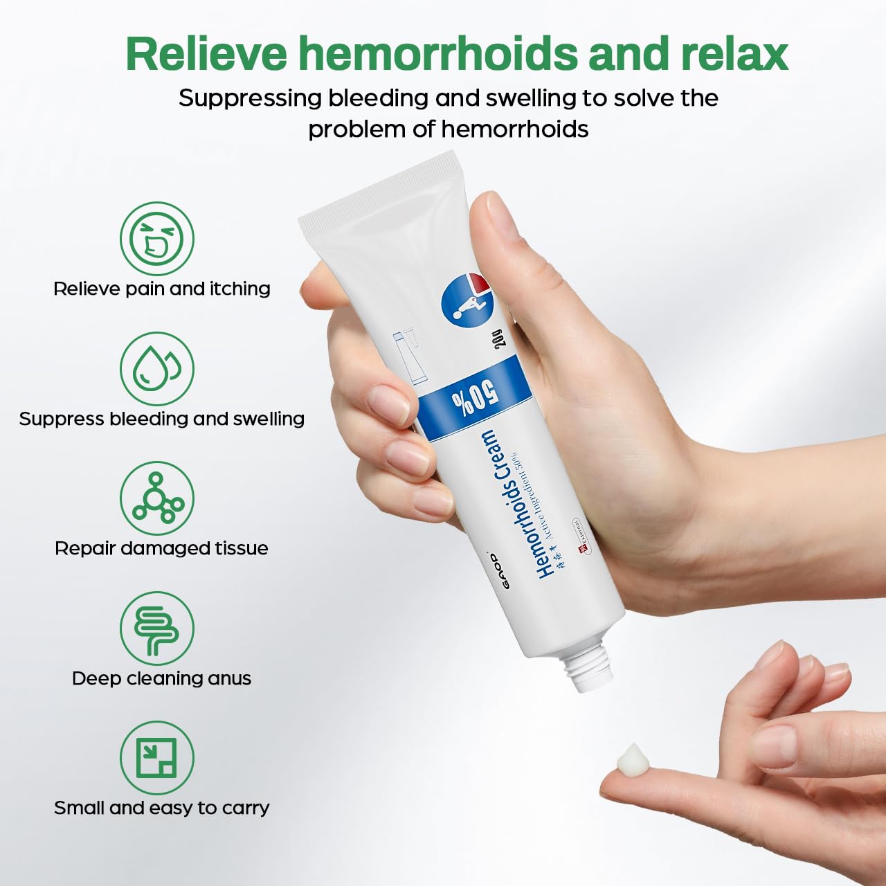 NXHMSWYG Hemorrhoid Cream, Fissure Ointment Body Care Cream Helps to Relieve Pain&Reduce Burning for Men and Women (2pcs) - Maple Wellness Supplements