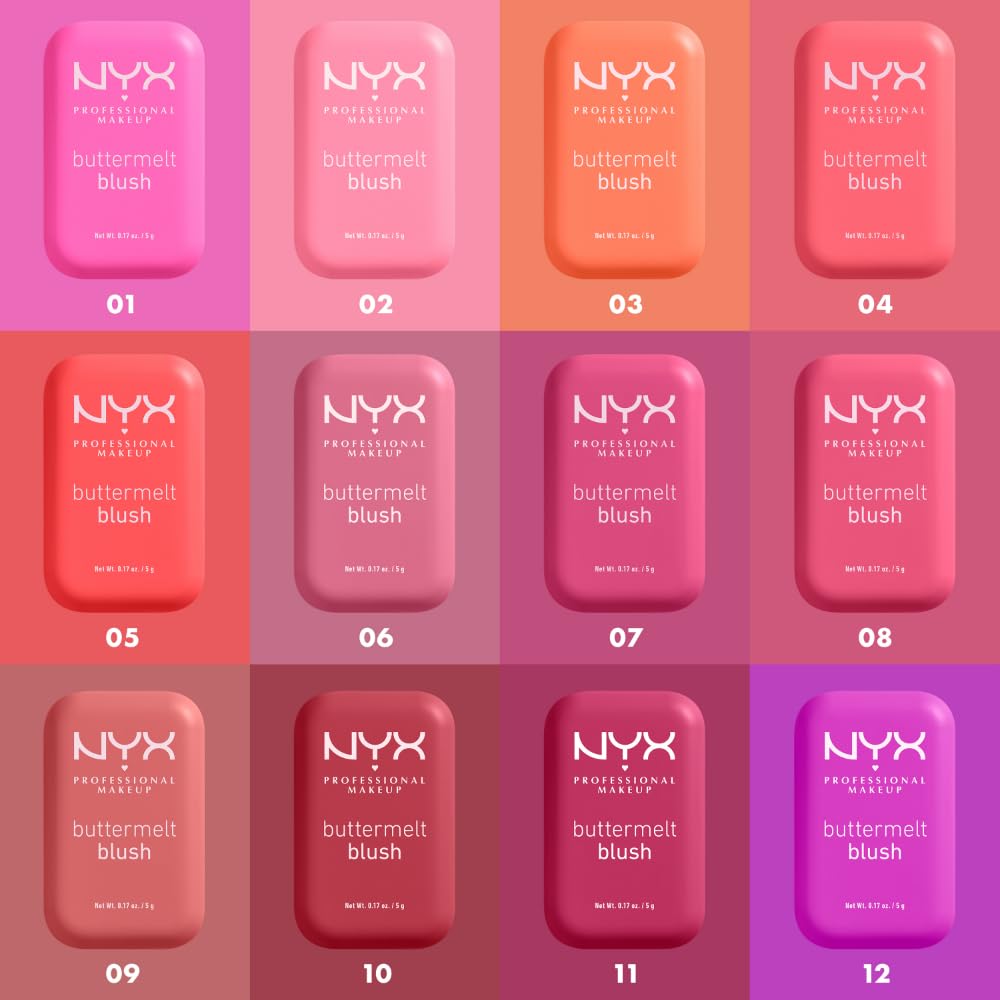 NYX PROFESSIONAL MAKEUP Buttermelt Powder Blush, Fade and Transfer-Resistant Blush, Up to 12HR Make Up Wear, Vegan Formula - For The Butta - Maple Wellness Supplements