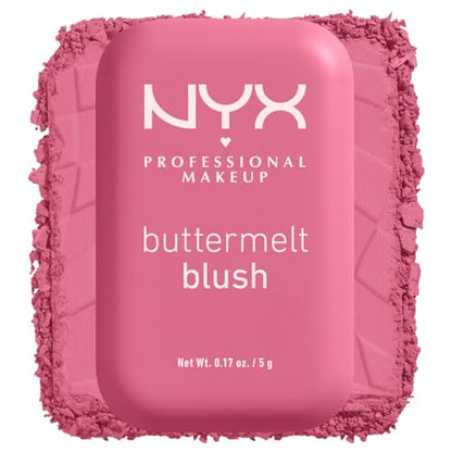 NYX PROFESSIONAL MAKEUP Buttermelt Powder Blush, Fade and Transfer-Resistant Blush, Up to 12HR Make Up Wear, Vegan Formula - For The Butta - Maple Wellness Supplements