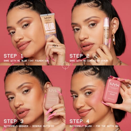 NYX PROFESSIONAL MAKEUP Buttermelt Powder Blush, Fade and Transfer-Resistant Blush, Up to 12HR Make Up Wear, Vegan Formula - For The Butta - Maple Wellness Supplements