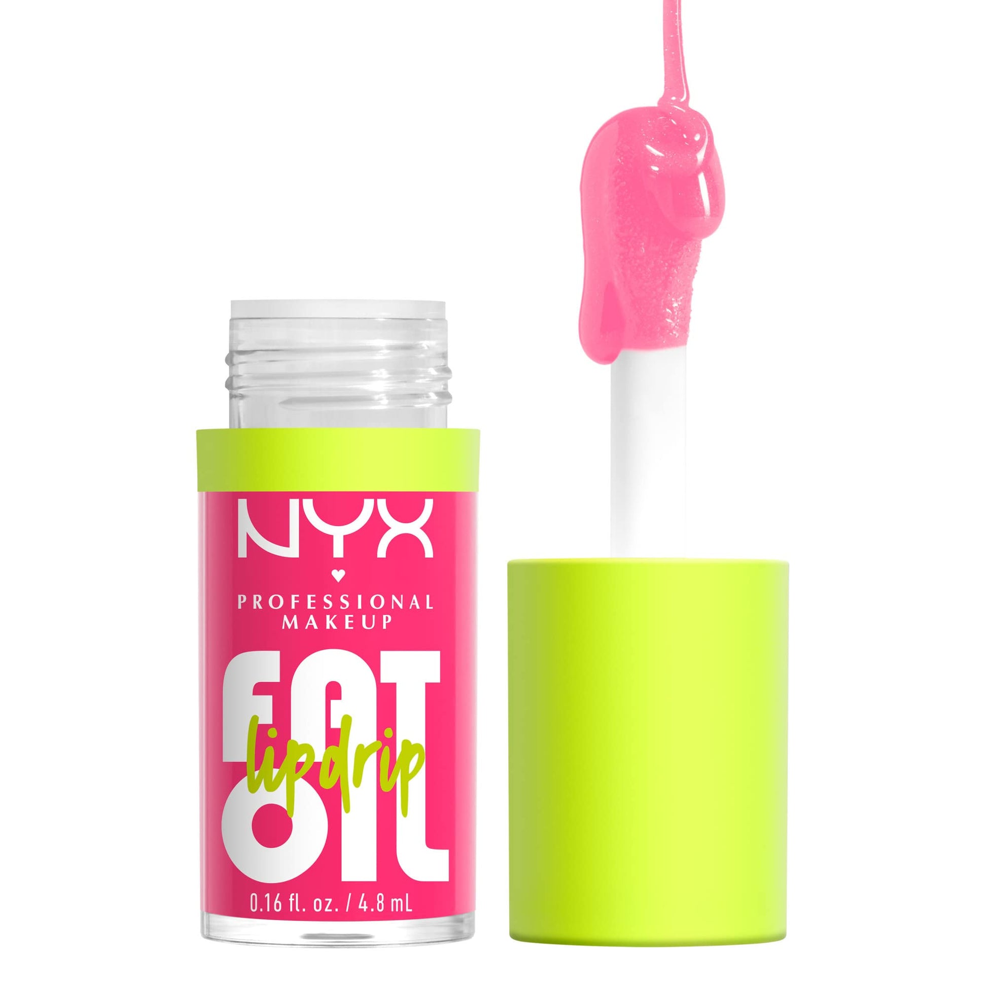 NYX PROFESSIONAL MAKEUP Fat Oil Lip Drip, Moisturizing Lip Oil Gloss, Vegan Tinted Formula, Up to 12 HR Hydration - Missed Call (Sheer Pink) - Maple Wellness Supplements