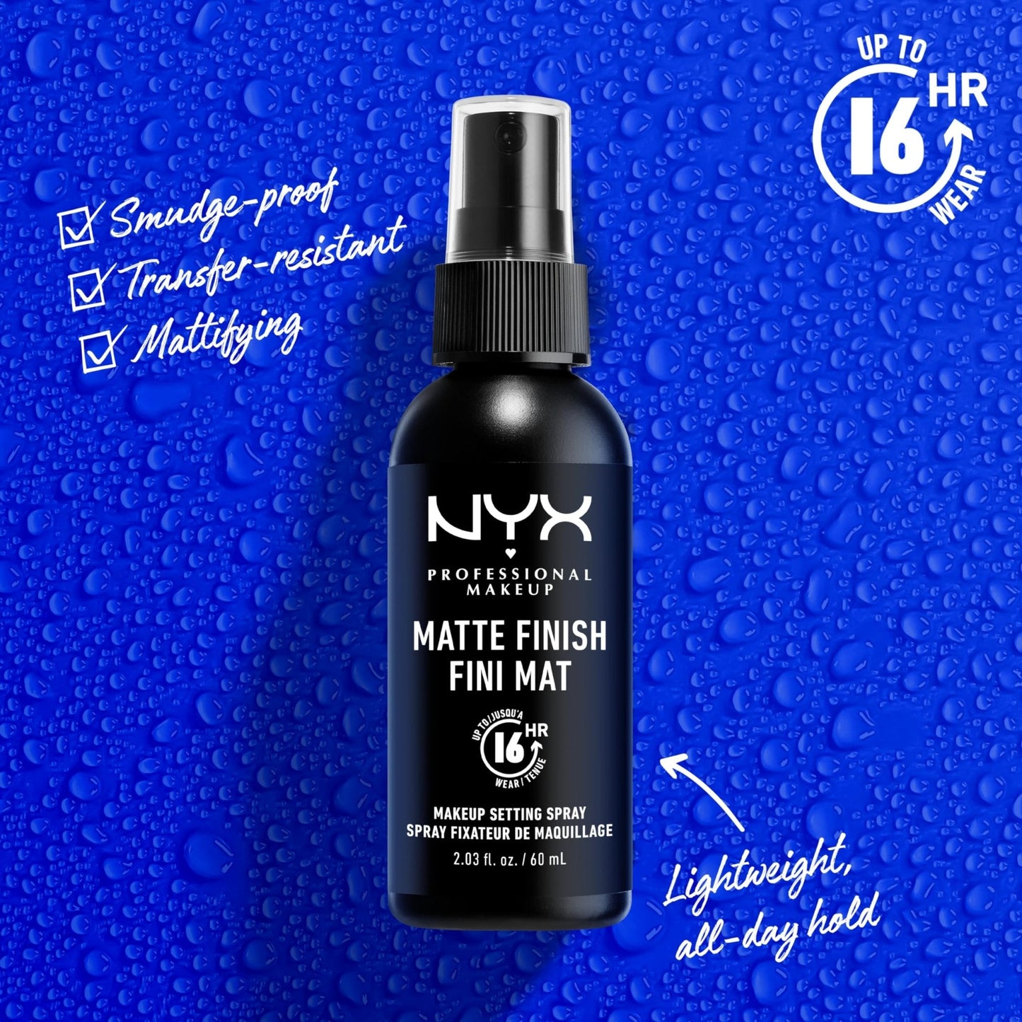 NYX PROFESSIONAL MAKEUP Makeup Setting Spray - Matte Finish, Long-Lasting Face Mist for up to 16HR Wear, Vegan Formula - Maple Wellness Supplements