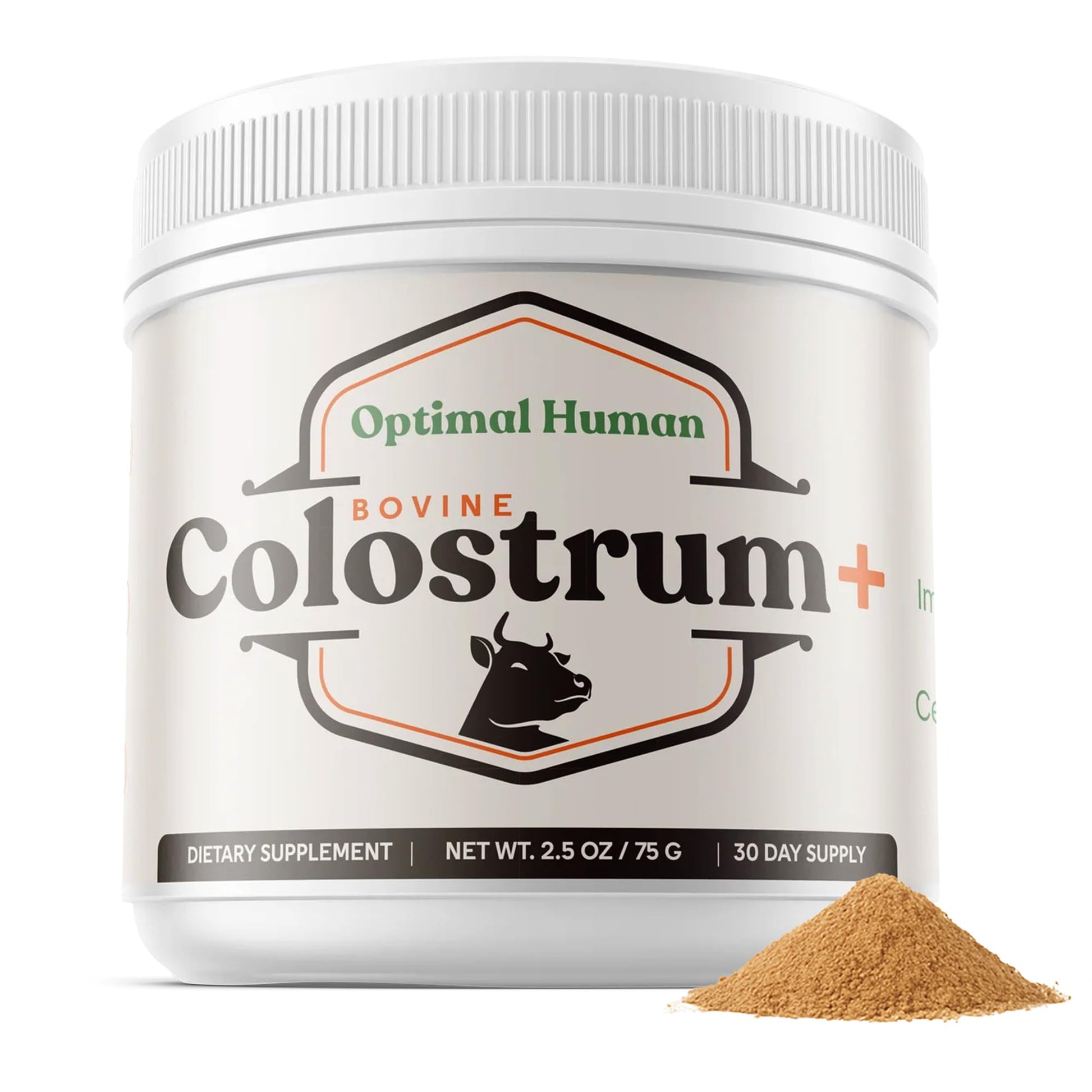 O H Optimal Human Bovine Colostrum Powder with Marshmallow Root – Gut & Immune Support Colostrum Supplement Capsules with IgG & Protein – Non-GMO, GMP Certified, Made in USA – Unflavored 30 Servings - Maple Wellness Supplements