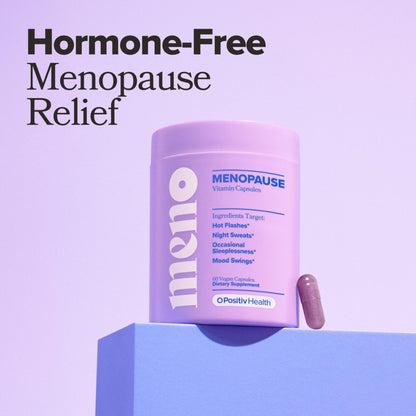 O Positiv MENO Vitamins for Menopause - Hormone-Free Menopause Supplement for Women - Black Cohosh & Ashwagandha KSM-66 - Helps Relieve Hot Flashes, Night Sweats, Mood Swings - 30 Servings (Pack of 1) - Maple Wellness Supplements
