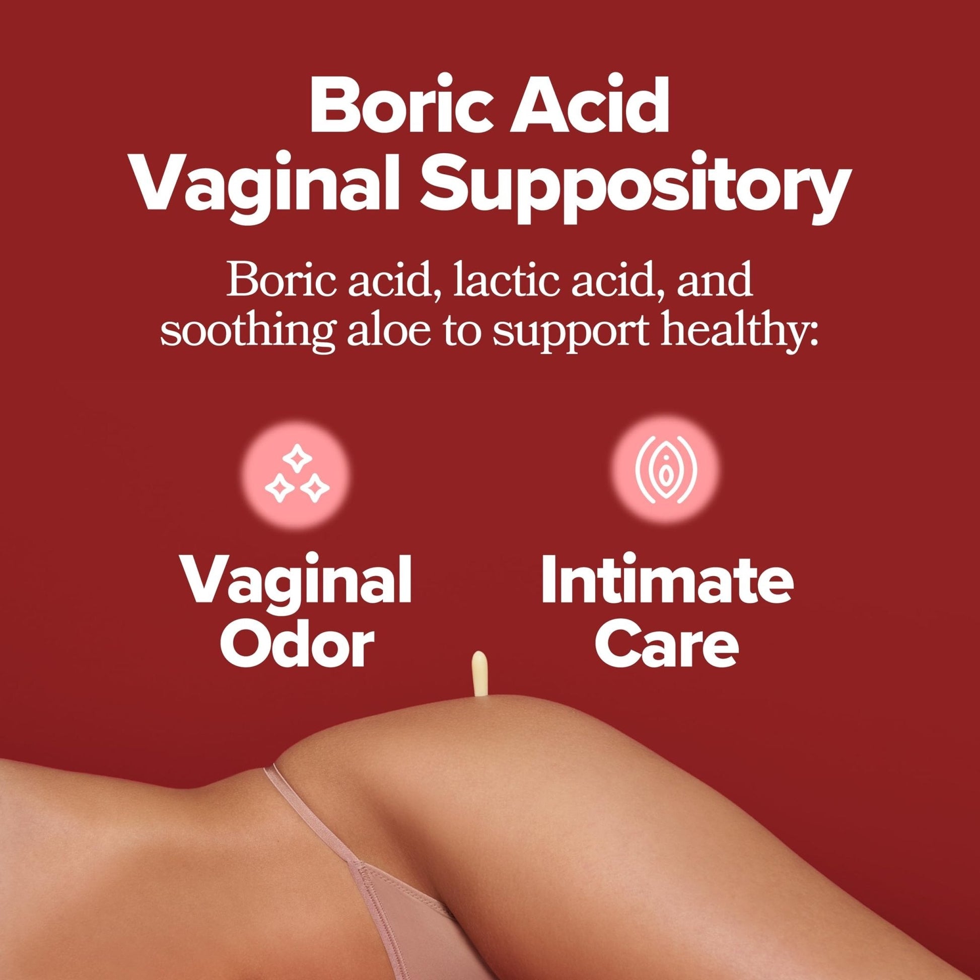 O Positiv URO Boric Acid Vaginal Suppository – with Lactic Acid, and Aloe for Fast Relief and Vaginal Odor Control – Vegan, Free from Parabens, Dyes, and Fragrances – 12 Count (Pack of 1) - Maple Wellness Supplements