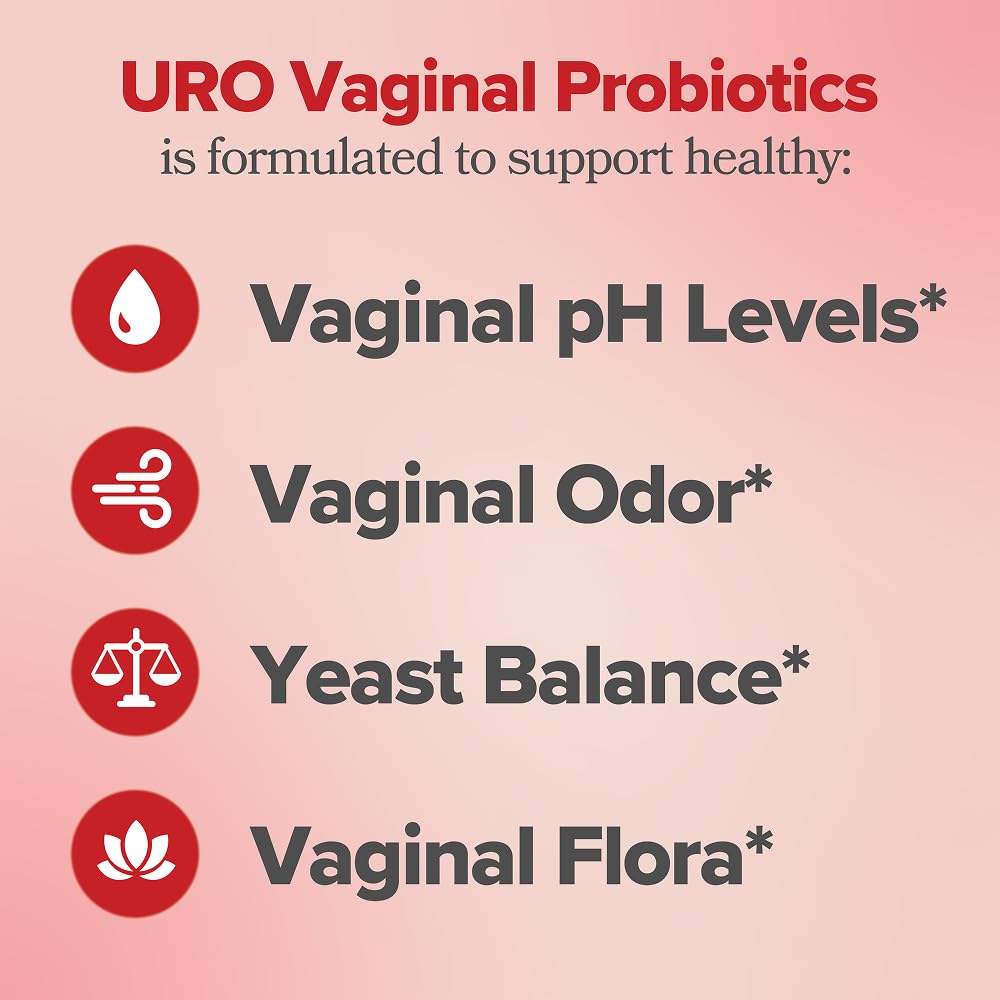 O Positiv URO Vaginal Probiotics for Women pH Balance with Prebiotics & Lactobacillus – Vaginal Health Supplement – Promote Healthy Vaginal Odor & Flora, 60 Count (Pack of 1), 1 Month Supply - Maple Wellness Supplements