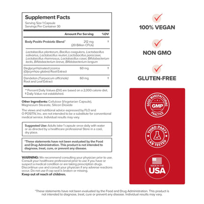 O Positiv URO Women’s Probiotic – All-in-one Probiotic for Women - Vaginal, Gut, Skin, and Oral Microbiome Health – 20B+ CFUs, Licorice Root, Dandelion - Maple Wellness Supplements