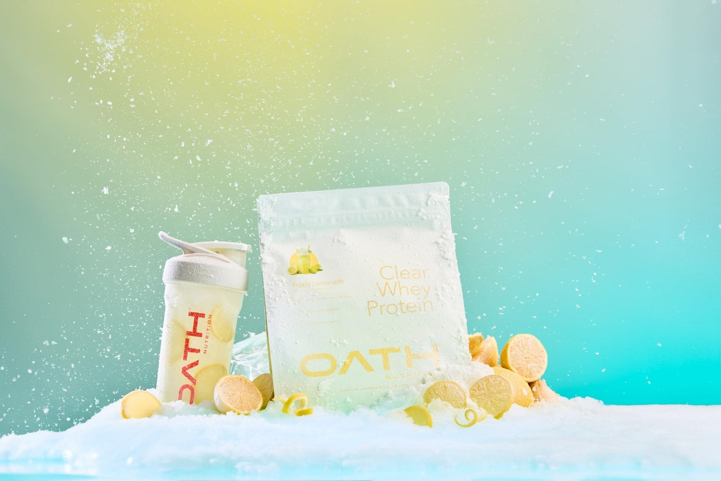 Oath Nutrition Clear Whey Isolate Protein Powder, Frosty Lemonade, 20g Complete Protein per Serving, No Added Sugar, Grass-Fed, 21 Servings - Maple Wellness Supplements