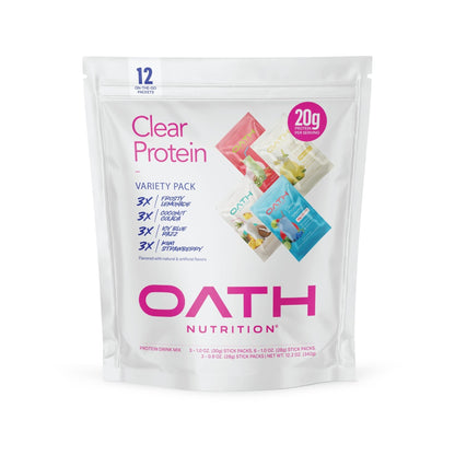 Oath Nutrition Clear Whey Isolate Protein Powder Variety Pack, 12 Pack - Maple Wellness Supplements