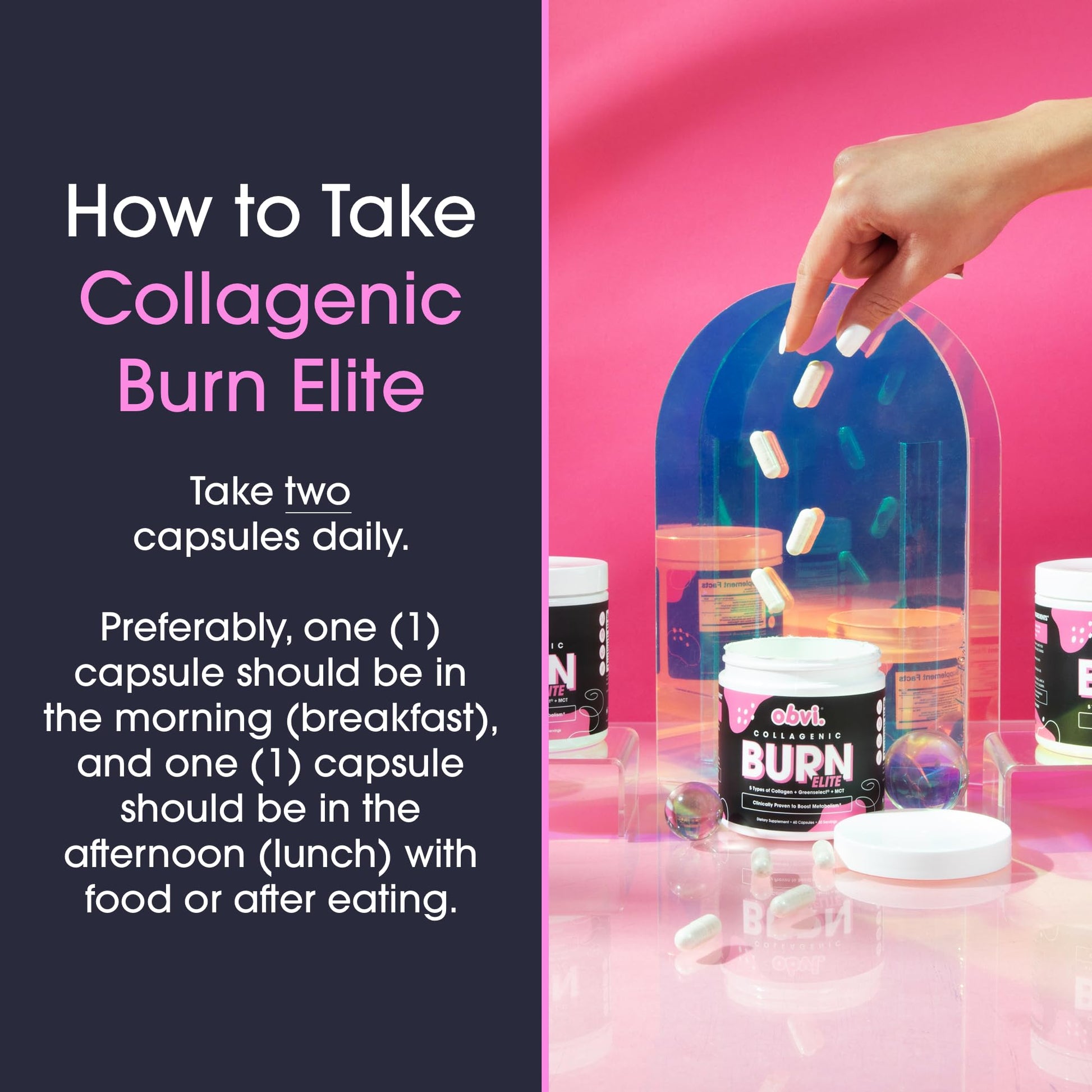 Obvi Burn Elite - Collagen Supplement for Women - Fitness Support - Metabolism Support Supplement - Healthy Mobility - Natural Thermogenic Formula - Maple Wellness Supplements