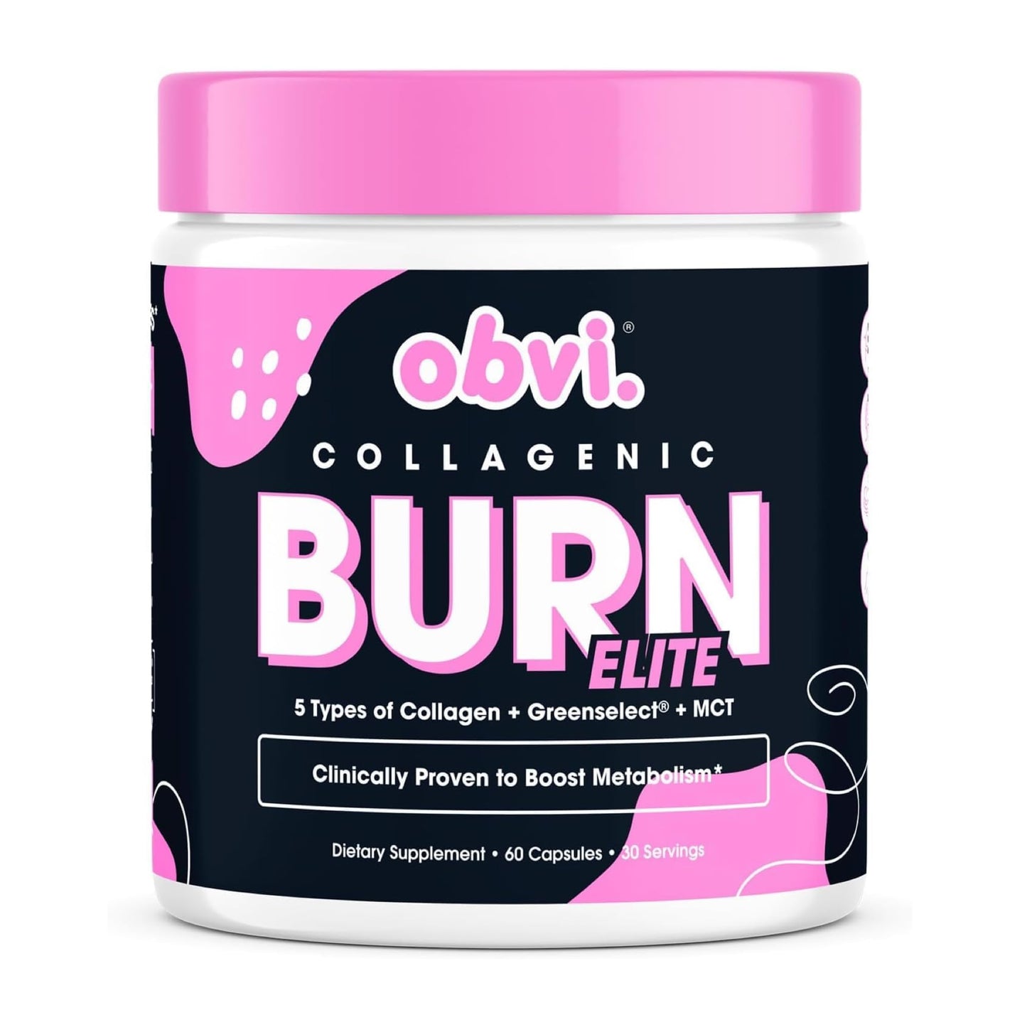 Obvi Burn Elite - Collagen Supplement for Women - Fitness Support - Metabolism Support Supplement - Healthy Mobility - Natural Thermogenic Formula - Maple Wellness Supplements