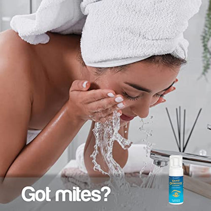 OCuSOFT Oust Demodex Foam Cleanser - Extra Strength - Foaming Cleanser for Eyelids & Eyelashes with Tea Tree Oil - Maple Wellness Supplements