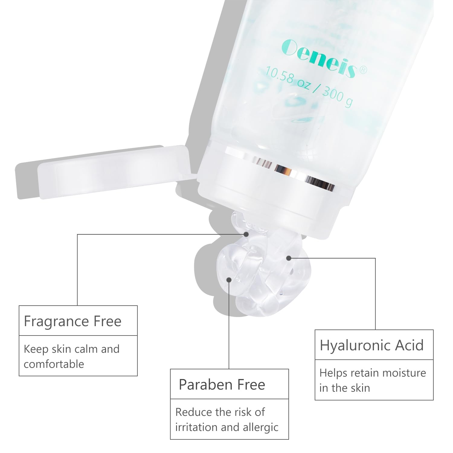 Oeneis Hydrating Microcurrent Conductive Gel, Fragrance-Free, Paraben-Free, Gel Primer with Hyaluronic Acid, Non-irritating - Maple Wellness Supplements