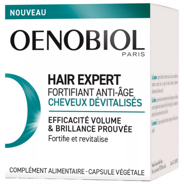 Oenobiol Hair Expert Fortifying Anti-Aging Devitalized Hair Capsules - Maple Wellness Supplements