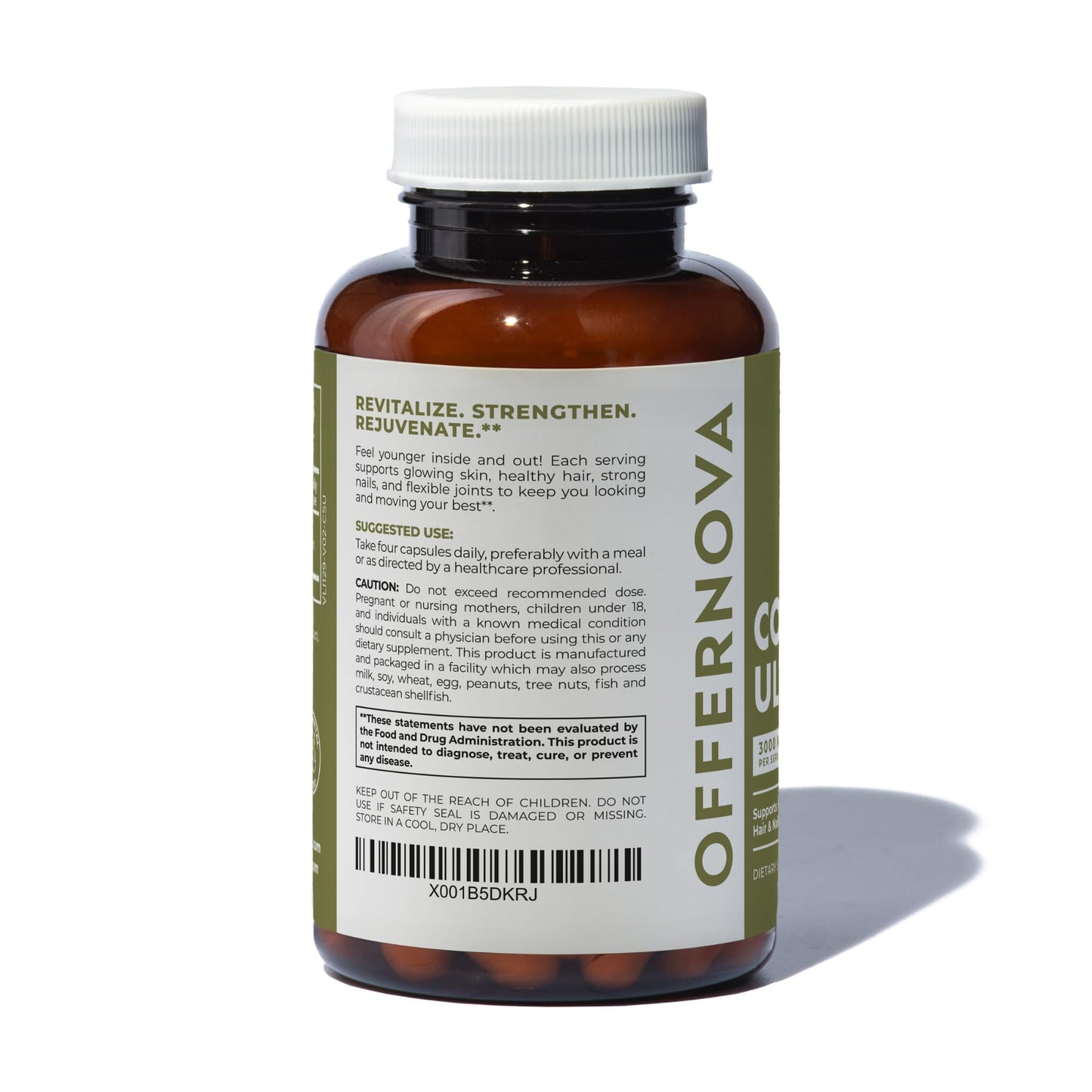 Offernova Collagen Ultra Hydrolyzed Collagen Supplements - 3000mg Anti Aging Bovine Collagen Peptides for Healthy Joints, Bones, Hair and Skin. - Maple Wellness Supplements