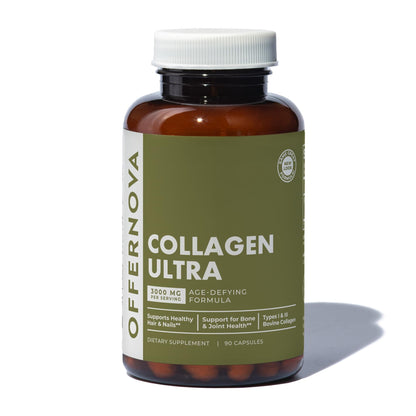 Offernova Collagen Ultra Hydrolyzed Collagen Supplements - 3000mg Anti Aging Bovine Collagen Peptides for Healthy Joints, Bones, Hair and Skin. - Maple Wellness Supplements