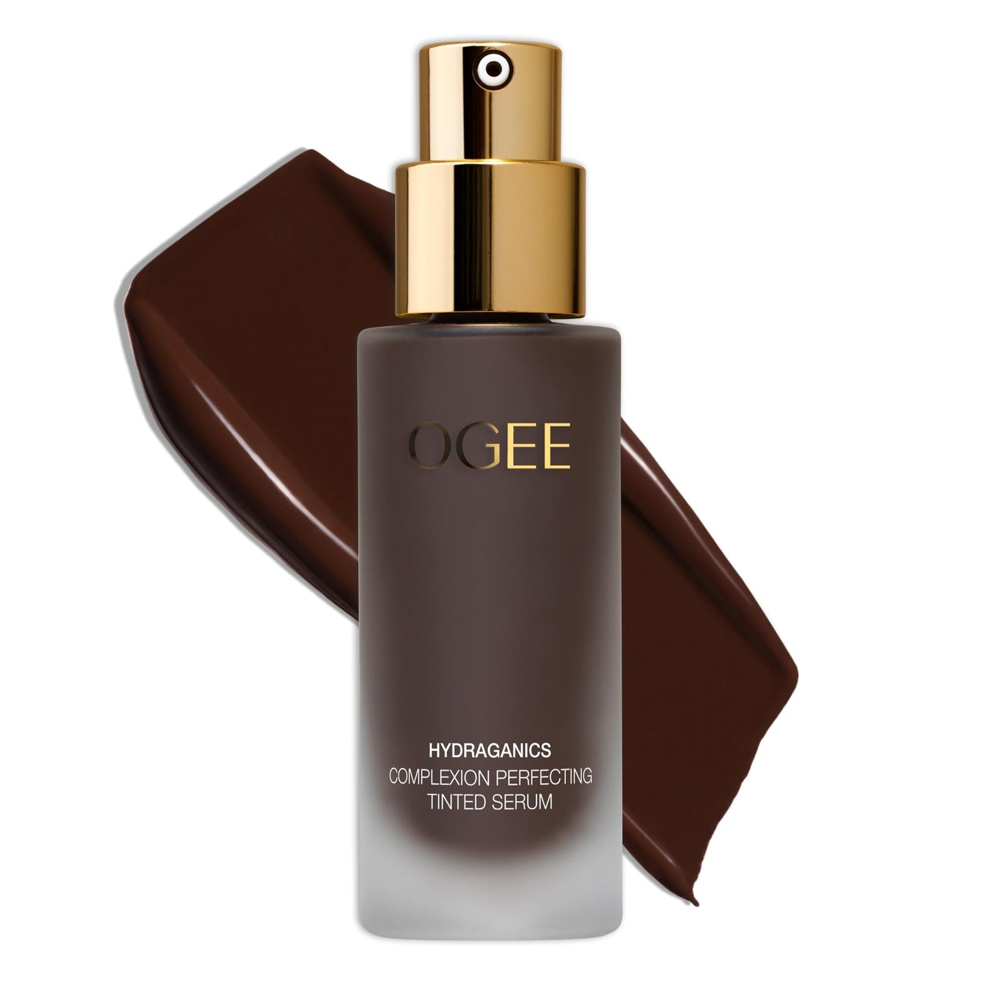 Ogee Complexion Perfecting Liquid Foundation - Lightweight Tinted Moisturizer For Face (Mahogany 14.5N - Deep Cocoa (Rich Undertones) - with Vitamin C & Jojoba Oil - Certified Organic & Made in USA - Maple Wellness Supplements