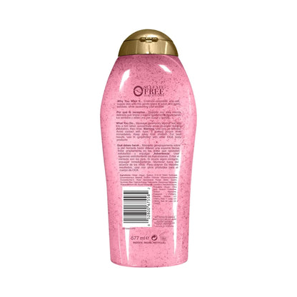 OGX Sensitive + Rose Water & Pink Sea Salt Exfoliating Body Scrub + Rose Quartz, Gentle Exfoliating Daily Body Wash Softens Skin - Maple Wellness Supplements