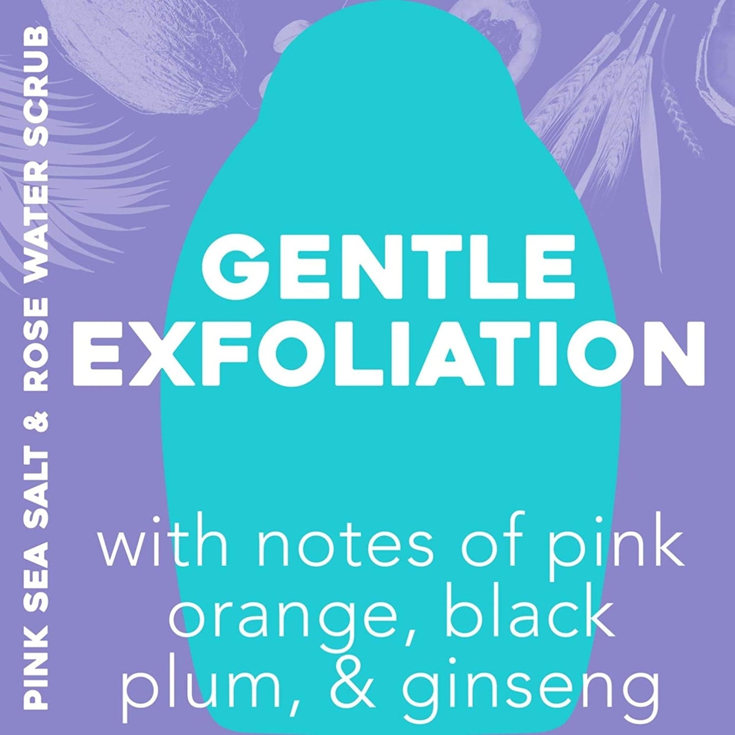 OGX Sensitive + Rose Water & Pink Sea Salt Exfoliating Body Scrub + Rose Quartz, Gentle Exfoliating Daily Body Wash Softens Skin - Maple Wellness Supplements