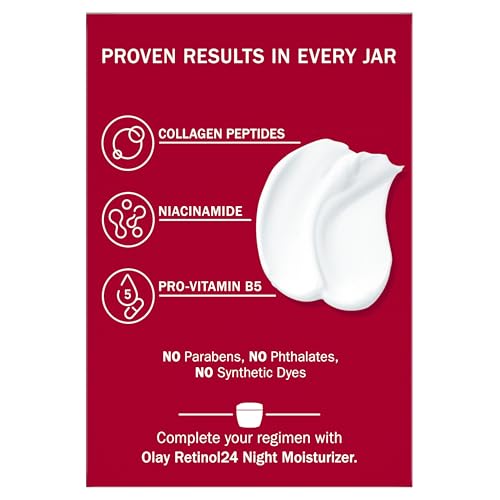 Olay Collagen Peptide Face Moisturizer, Firming Cream for Women, Fragrance-Free, Non-Greasy - Hydrating, Anti-Aging, Anti-Wrinkle - Maple Wellness Supplements
