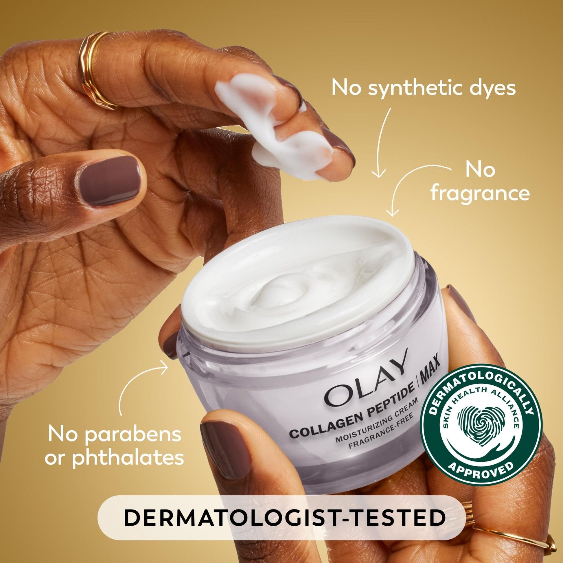 Olay Collagen Peptide Face Moisturizer, Firming Cream for Women, Fragrance-Free, Non-Greasy - Hydrating, Anti-Aging, Anti-Wrinkle - Maple Wellness Supplements