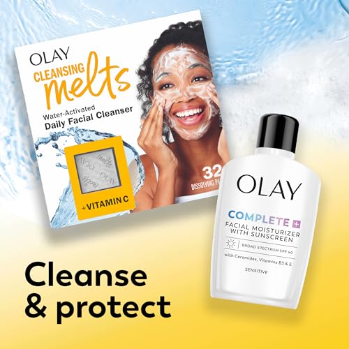 Olay Complete+ Face Moisturizer with Sunscreen SPF 40, For Sensitive Skin, Broad Spectrum Sun Protection, Fragrence-Free - Maple Wellness Supplements