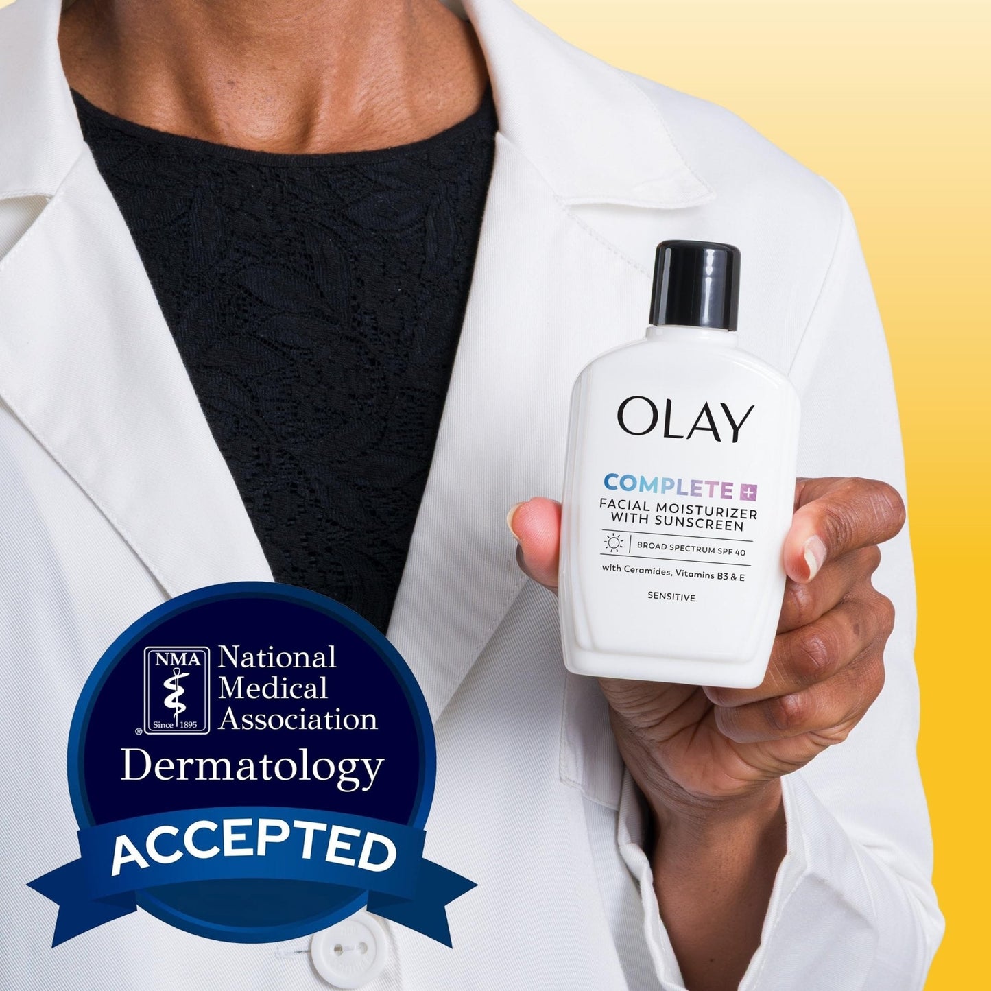 Olay Complete+ Face Moisturizer with Sunscreen SPF 40, For Sensitive Skin, Broad Spectrum Sun Protection, Fragrence-Free - Maple Wellness Supplements