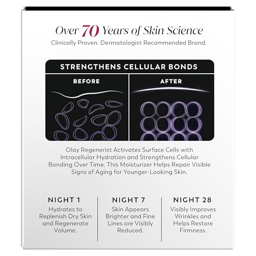 Olay Night Cream for Face, Anti-Aging Face Moisturizer for Women - Fragrance-Free Skin Care, Anti-Wrinkle, Exfoliate, Smooths Texture - Maple Wellness Supplements